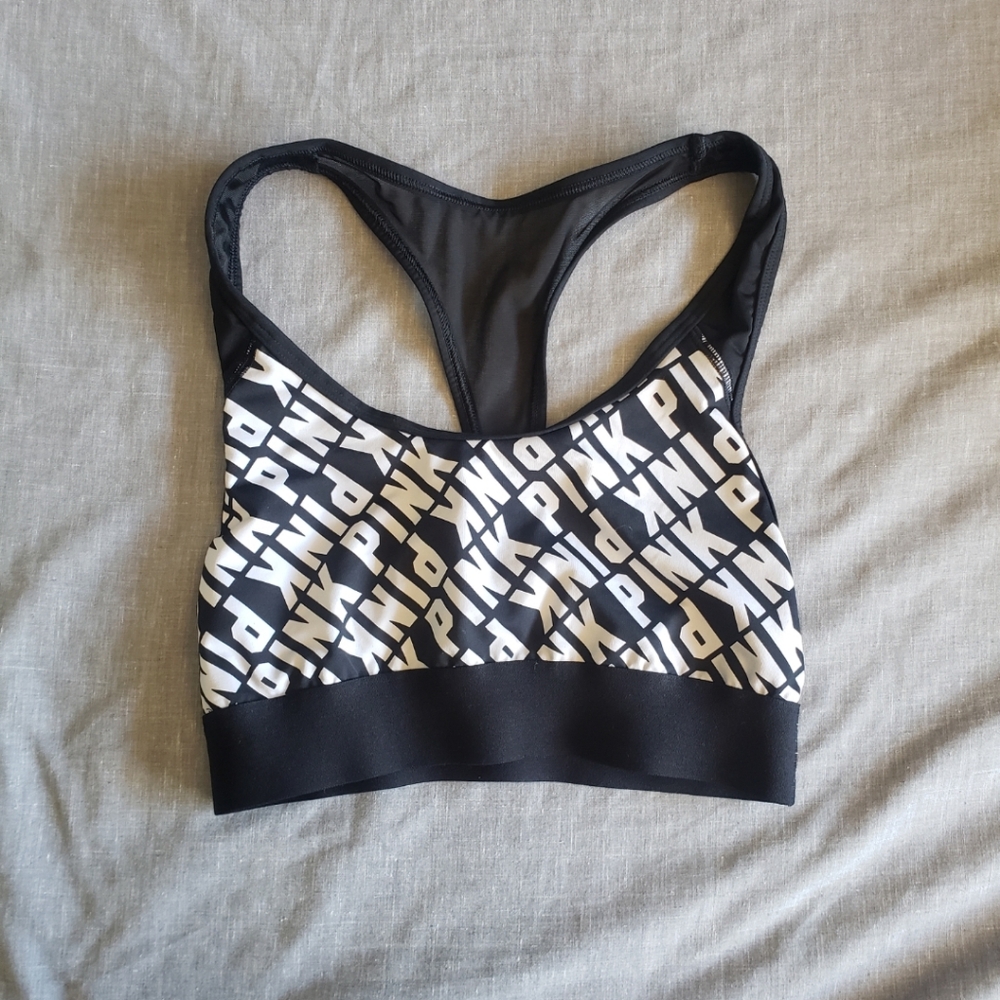 Victoria's Secret PINK black sports bra unlined size S